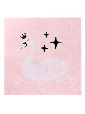 Spritz 5 packages of 20 Count Swan Princess Lunch Napkin